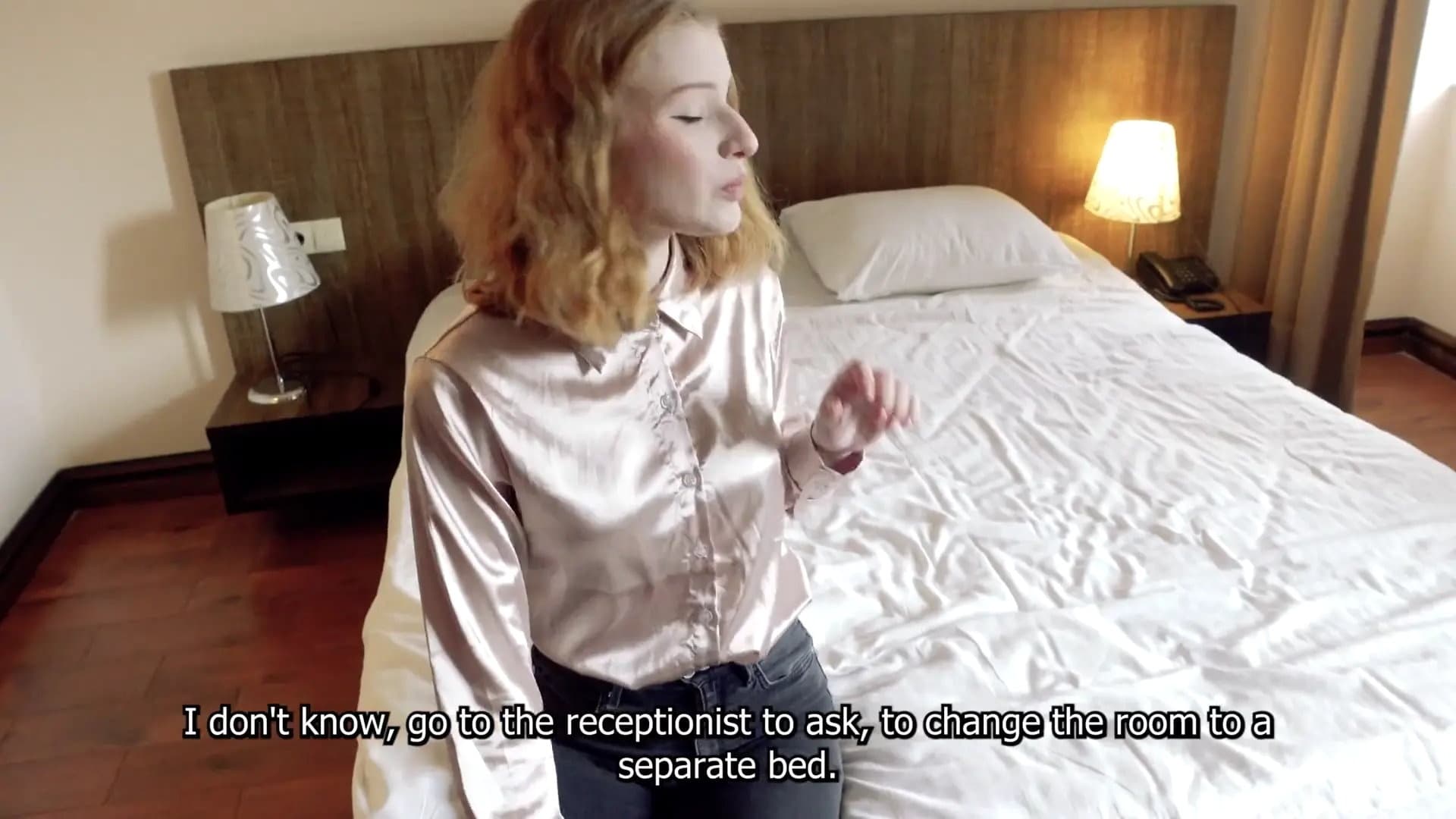 Step Sister Rented a Hotel Room with One Bed