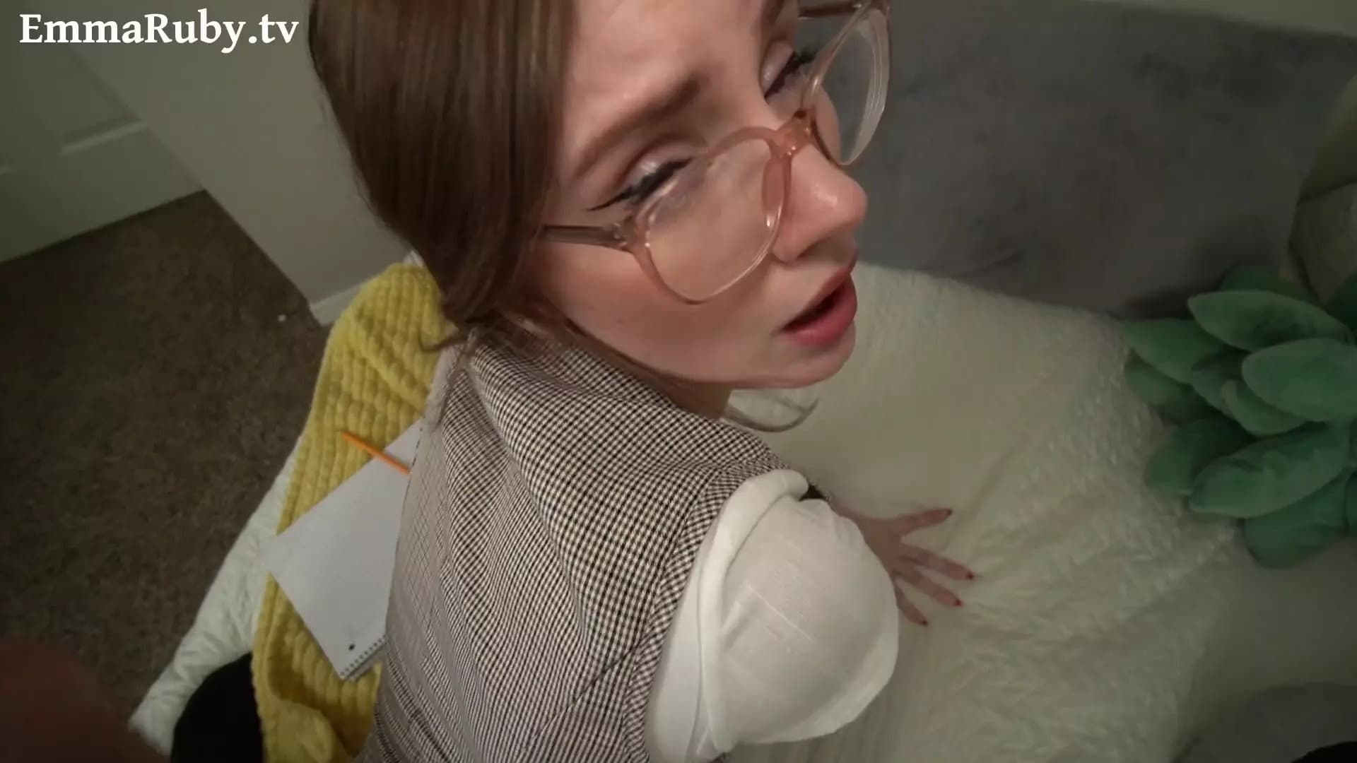 Pov College Nerd Emma Ruby Fucks You for the Answers
