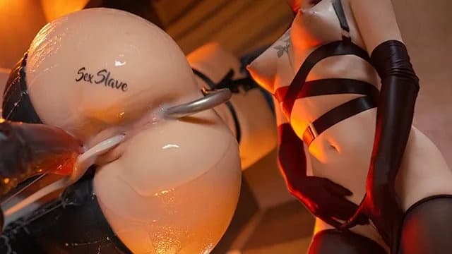 Tied and Creampied: Submissive Girl BDSM Training with Anal Hook