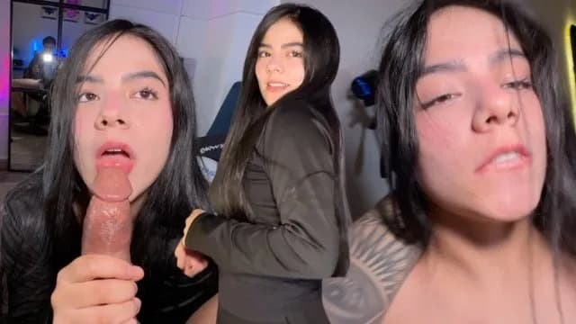 18 Year Old White Girl Deep Throats Me & Fucks That Tight Pink P