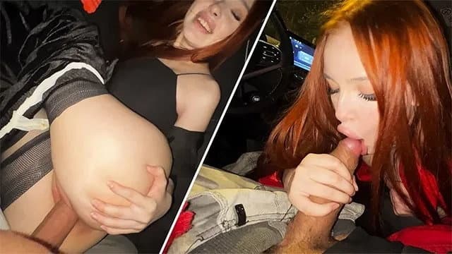 Steamy Public Car Encounter: Wild & Risky Sex with Irresistible 18 Year