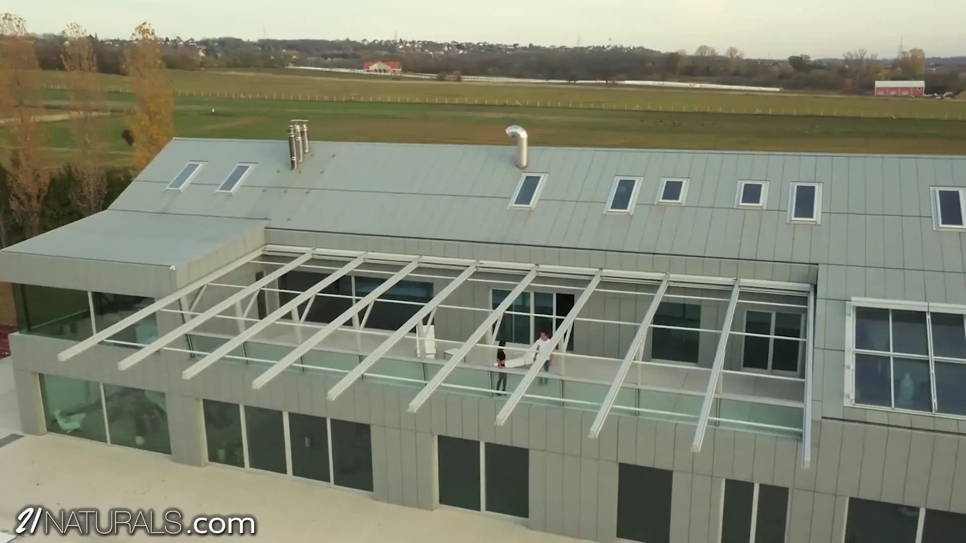 Buttfucked Roxy Lips Through Her Ripped Yoga Pants on a Balcony